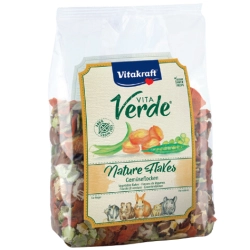 Vitakraft Vita Verde Nature Flakes - prasowane płatki groszku, fasoli i marchewki dla gryzoni i królików 400g