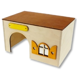 DREWNIANY DOMEK dla świnki morskiej kawii P28