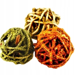 Ham-Stake KŁĘBKI WARZYWNE Z OWOCAMI 3szt piłki rattanowe