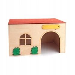 DUŻY DREWNIANY DOMEK dla świnki morskiej kawii P29