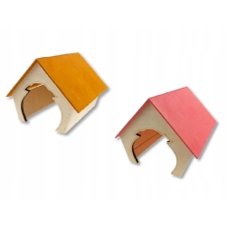 DREWNIANY DOMEK dla świnki kawii domowej 23,5x27x18,5cm P33