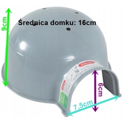 ZOLUX MAŁY DOMEK IGLOO dla gryzoni szary 19cm 280081