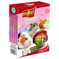 VITAPOL Dropsy Mix smaków 75g smakołyk chomik królik