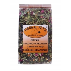 HERBAL PETS GRYSIK ZIOŁOWO-WARZYWNY Z PŁATKAMI RÓŻ 100g